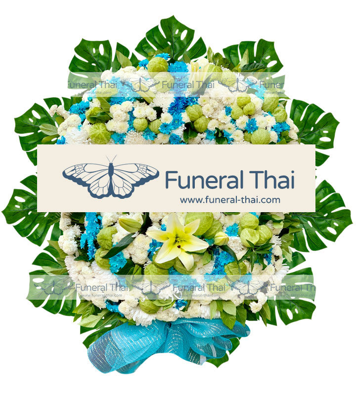 พวงหรีดดอกไม้สด FT-N017